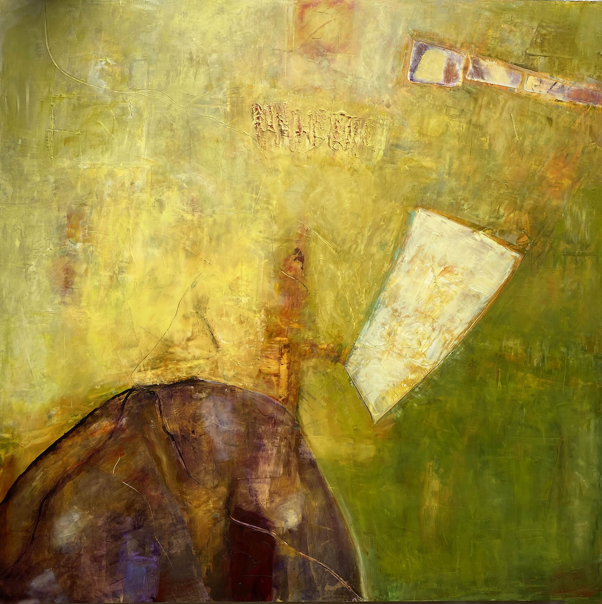 the big book<br>30" x 30" | oil & cold wax on wood panel